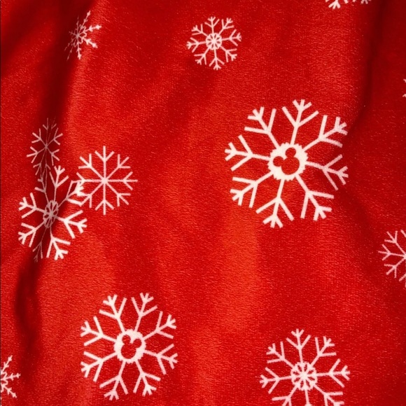 Disney Mickey and Minnie Snowflake Christmas Sherpa Throw Blanket 60x50 - Picture 5 of 7